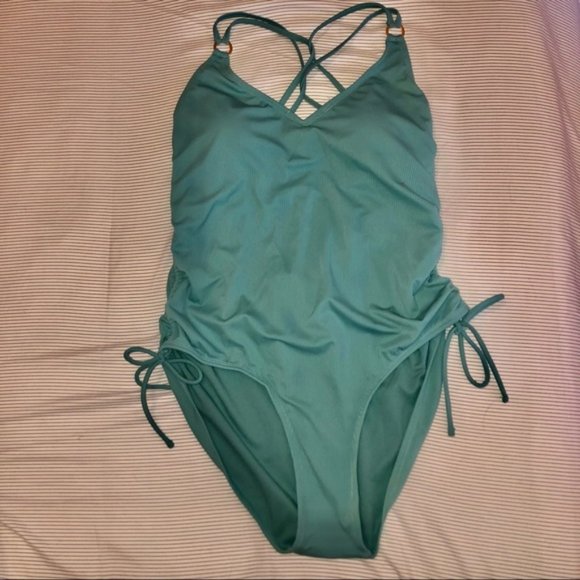 Time and Tru Other - TIME AND TRU Olive Green One Piece Swimsuit XL 16/18